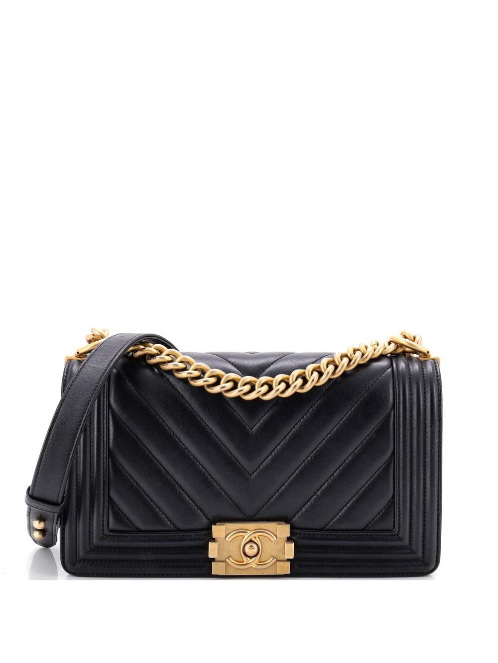 Chanel Boy Flap Bag Chevron Calfskin #350945C43B